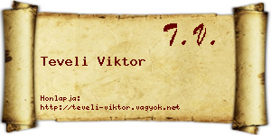 Teveli Viktor névjegykártya